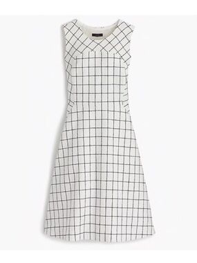 🆕 J. Crew Windowpane Tweed Midi Dress